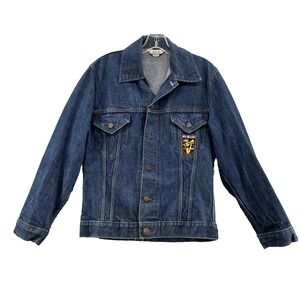 Vintage Mr. Leggs Jean Jacket Men Medium Jazz Denim Western New Orleans 70s Work